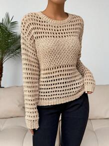 SHEIN LUNE 實心鑲嵌針織毛衣