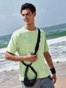 In My Nature Men Letter Graphic Short Sleeve Outdoor Tee For Summer