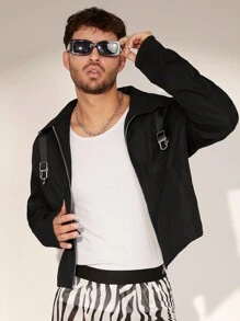 FeverCity 男士扣环拉链夹克，秋冬款