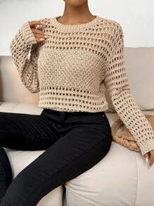 SHEIN LUNE 實心鑲嵌針織毛衣