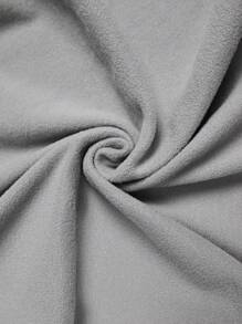 Manfinity Homme Chaqueta tipo cargo con botones de unicolor para hombres de talla grande - Gris Claro - Ver 5