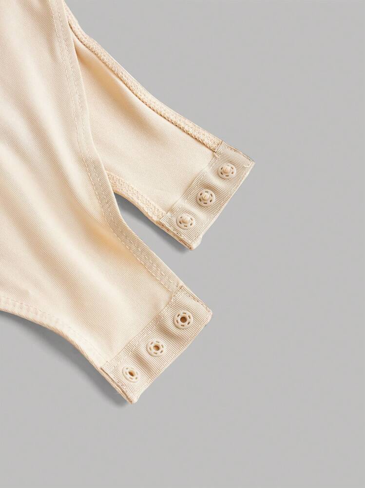 Firerie 女式露肩連體衣，配有大蝴蝶結 - 杏色 - 查看 3