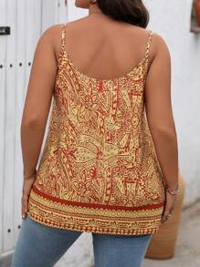 SHEIN LUNE 夏季全身印花背心上衣 - 黃色 - 查看 2