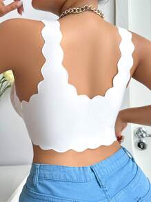Plus Size Contrast Lace Wireless Front Closure Sexy Bra, 1pc Sexy Lingerie - White - View 2
