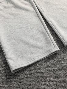 SHEIN Tween Boy Extended Size Solid Color Tactical Pocketed Casual Sports Sweatpants