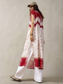 Bohemela Váy đi nghỉ không tay in hoa cho nữ - Nhiều màu - Xem 2