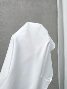 SHEIN Privé 加大尺碼無袖基本蝴蝶結夏季衫，優雅通勤風格 - 白色 - 查看 6