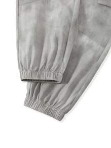 Manfinity Homme Men's Fashionable Simple Solid Color Pants With Big Pockets - Multicolor - View 8