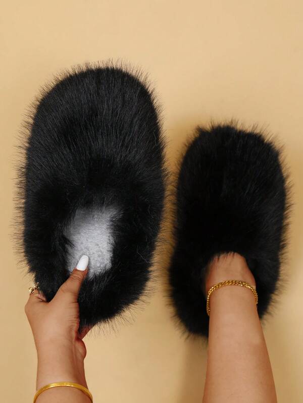 Pantufas femininas com forro térmico para uso interno, para outono/inverno, silenciosas e quentes, tamanho grande, pantufas fofas e modernas, pacote com meio pacote para uso ao ar livre