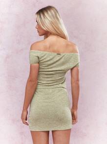 MISSGUIDED Jersey Bardot Top And Bodycon Mini Skirt Co-Ord Set