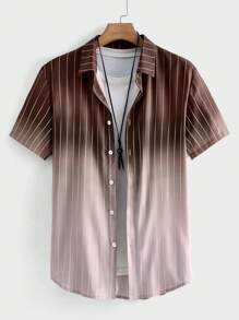 Manfinity RSRT Men Striped Print Shirt Without Tee