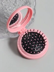 ROMWE Kawaii 1 件可爱粉色蝴蝶结折叠镜梳，回到学校 - 彩色 - 查看 3