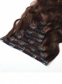 8Pcs One Set Clip In Hair Extensions Natural Wave  Hair Clip Ins Double Weft Straight Extensions