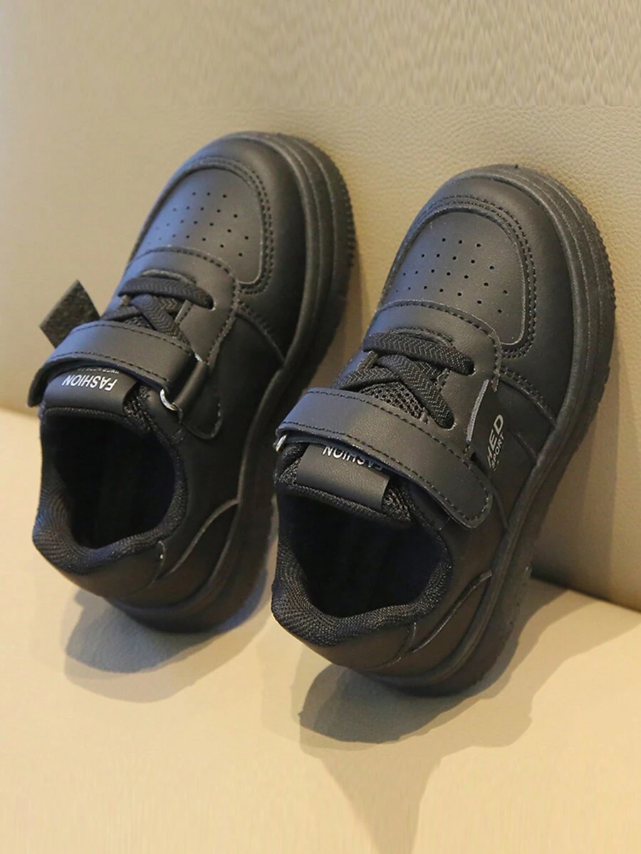 兒童運動鞋嬰兒休閒鞋，春秋戶外跑步鞋運動鞋黑色 - 黑色 - 查看 1