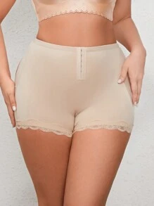 Faja moldeadora simple y unicolor para mujer de talla grande para uso diario - Albaricoque - Ver 4