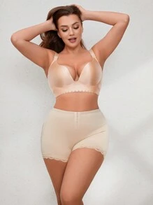 Faja moldeadora simple y unicolor para mujer de talla grande para uso diario - Albaricoque - Ver 6