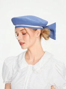 ROMWE J-Fashion Boina marinera linda de estilo japonés en color azul marino - Azul - Ver 4