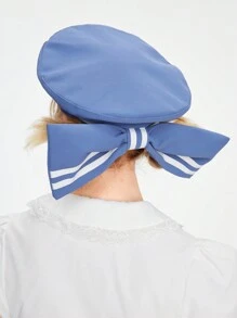 ROMWE J-Fashion Boina marinera linda de estilo japonés en color azul marino - Azul - Ver 2