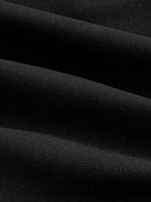 SHEIN MOD Black Slim Fit Straight Leg Pants With Metal Buckle Waist,Fall/Winter Bottom,Concert Women Outfit,Business Casual Women,Back To School Pants,Going Out Outfits,Teacher,Work Women Clothes,Uniform Pants,Office Wear, Women Dress Pants,90s Outfit,Goth,Korean Fashion,Old Money Style - Black - View 4