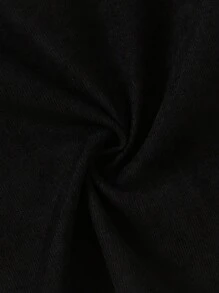 SHEIN 1 件年轻女孩夏季彼得潘领白衬衫，短袖 - 黑色 - 查看 3