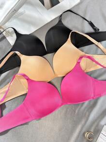 Snug Zone Women's Multi-Colored Strapless Molded Bra (3 Pieces/Set) - Multicolor - View 1