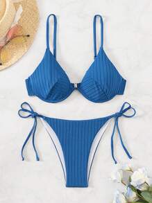 Swim Vcay Women's Bikini Set With Underwire Summer - Hot Pink - View 2