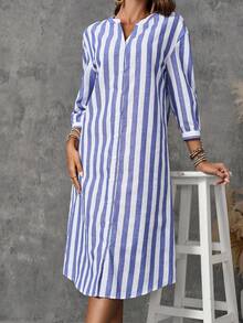 EMERY ROSE Teacher Outfits Business Women Clothes 4th Of July Clothes Casual Women Dresses Teacher Clothes Work Women Dresses Teacher Teacher Dress Western Wear Business Dress Work Women Clothes Business Casual Dress - Blue - View 3