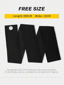 Women's Plus Size Solid Color Waist Cincher (1pc) - Black - View 2