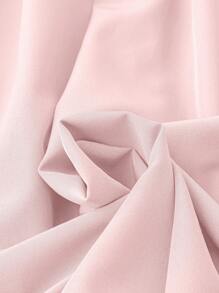 Rometta 大尺碼簡約褶皺長袖襯衫，適用於春季