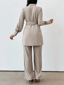 EURMUSE Pink Two-Piece Outfit - Beige - View 2