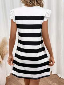 SHEIN Frenchy Women Leopard Print Lace Patchwork Dress - Multicolor - View 2