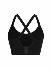 SHEIN Sport Studio Top sportivo asimmetrico a collo attillato, canotta da allenamento