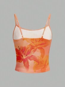 SHEIN EZwear 女士休闲性感吊带背心，森系风和沙滩风，适合户外度假 - 白色 - 查看 2