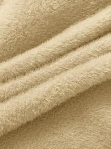 Franclia 高领加厚内衬修身保暖羊绒衫，秋冬新品，针织套头衫 - 卡其色 - 查看 3