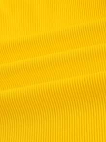 Slaydiva 2024 Minimalist All-Match Threaded Women's Elastic Sports Fitness Crop Top Camisole, Style C - Yellow - View 3