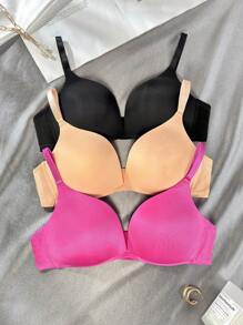 Snug Zone Women's Multi-Colored Strapless Molded Bra (3 Pieces/Set) - Multicolor - View 3