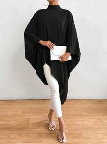 RosyDaze Áo sơ mi nữ đơn giản mặc hàng ngày màu trơn có họa tiết hoa ngẫu nhiên - màu đen - Xem 6