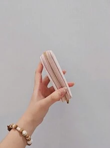 ROMWE Kawaii Pink Short Wallet With Pink Bow, Creative Multifunctional Card Holder Wallet - Multicolor - View 2