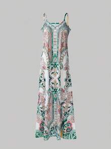 EMERY ROSE Allover Print Cami Dress For Summer Maxi Vacation Beach Outfits Women - Multicolor - View 3