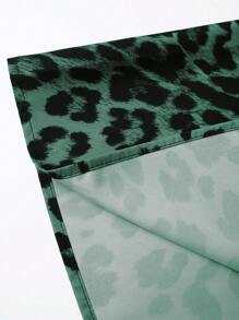SHEIN LUNE Leopard Print Long Skirt For Spring & Summer Maxi Women Outfit - Green - View 5