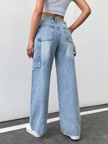 RueChic COTTLINE WOMENS STRAIGHT LEG JEANS - Medium Wash - View 2
