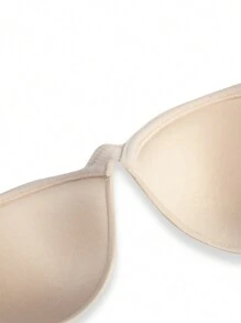 Sujetador con aros de diseño sencillo y unicolor para mujer, 1 pieza