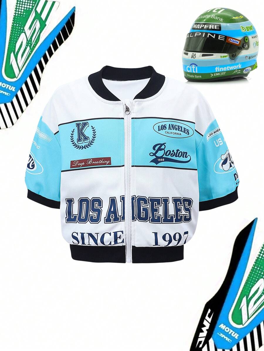 Tween Girls印花短袖外套 - 彩色 - 查看 1