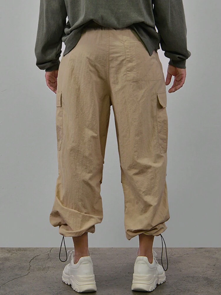 Men's Four-Season Solid Color Wide Pocket Pants Back To School Men Joggers