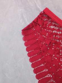 Lace Sexy Open Crotch Women's Panties ,3 Pcs - Multicolor - View 6