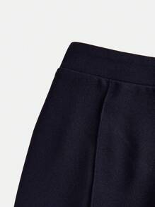 Zweiteiliges Set mit einem eleganten und einfachen Freizeitweste und langen Hosen im Pendlerstil für Teenager-Mädchen