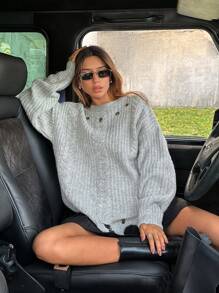 EURMUSE 特別設計柔軟毛線毛衣套頭衫