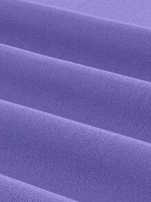 SHEINNeu Camiseta sólida con lazo simple en la parte delantera de manga corta