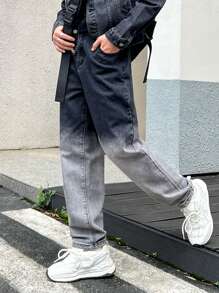 Teen Boys' Distressed Personalized Spray Painted Mustang Cool Wind Jeans. - Black - View 4