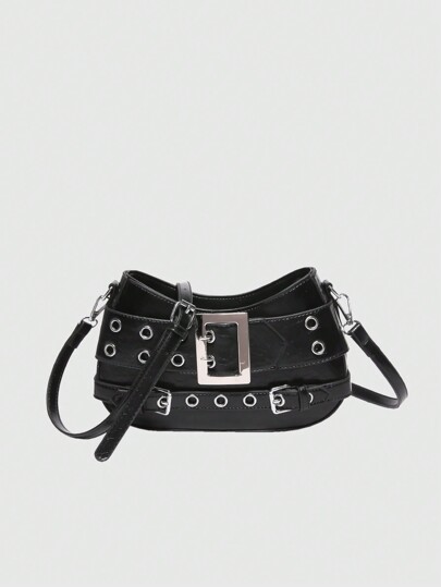 Goth Nueva bolsa de hombro para mujeres con estilo punk, ideal para mujeres góticas y motociclistas